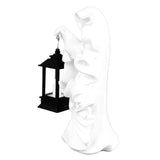 Hell Messenger Lantern Resin Halloween Ghost Statue Lantern Scary Witch Sculpture for Home Theme Party Garden Decoration White