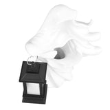 Hell Messenger Lantern Resin Halloween Ghost Statue Lantern Scary Witch Sculpture for Home Theme Party Garden Decoration White