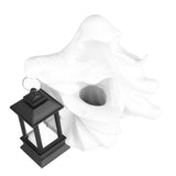 Hell Messenger Lantern Resin Halloween Ghost Statue Lantern Scary Witch Sculpture for Home Theme Party Garden Decoration White