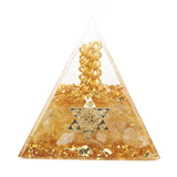 Orgonite Pyramid 6cm Energy Generator Crystal Wire Handmade Pyramid Decor for Positive Energy Wealth Success In Australia - Darrahopens