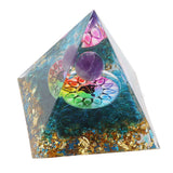 Positive Energy Crystal Pyramid Crystal Epoxy Healing Crystal Pyramids for Meditation Lucky Decoration