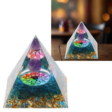 Positive Energy Crystal Pyramid Crystal Epoxy Healing Crystal Pyramids for Meditation Lucky Decoration