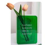 Acrylic Flower Vase Modern Bouquet Holder Clear Plant Floral Container Aesthetic Room Decor Sunflower In Australia - Darrahopens