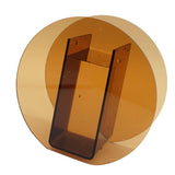 Brown Acrylic Vase Transparent Decorative Flower Vase Nordic Glass Vase Ornament for Office Living Room Book Shelf Brown Circle In Australia - Darrahopens