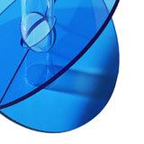 Acrylic Geometric Flower Vase Fine Detail Easy To Clean Acrylic Geometric Minimalist Vase for Living Room Table Disc Blue 15x13x2cm In Australia - Darrahopens