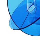 Acrylic Geometric Flower Vase Fine Detail Easy To Clean Acrylic Geometric Minimalist Vase for Living Room Table Disc Blue 15x13x2cm In Australia - Darrahopens