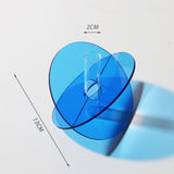 Acrylic Geometric Flower Vase Fine Detail Easy To Clean Acrylic Geometric Minimalist Vase for Living Room Table Disc Blue 15x13x2cm In Australia - Darrahopens