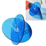 Acrylic Geometric Flower Vase Fine Detail Easy To Clean Acrylic Geometric Minimalist Vase for Living Room Table Disc Blue 15x13x2cm In Australia - Darrahopens