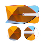 Acrylic Geometric Flower Vase Fine Detail Easy To Clean Acrylic Geometric Minimalist Vase for Living Room Table Door Slice Orange Blue 20x15x2cm