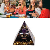 5cm Orgonite Pyramid for Positive Energy Healing Crystal Pyramid Meditation Orgonite Pyramids Chakra Zodiac Energy Generator Libra