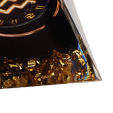 5cm Orgonite Pyramid for Positive Energy Healing Crystal Pyramid Meditation Orgonite Pyramids Chakra Zodiac Energy Generator Aquarius