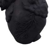 Creative Anatomical Heart Vases Resin Sculpture Heart Shaped Art Flower Vases Desktop Home Decoration for Living Room Black