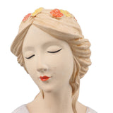 Modern Ceramic Face Vases Decorative Modern Style Shy Girl Flower Lady Head Vase for Unisex Plants Lover White In Australia - Darrahopens