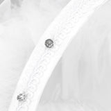 White Flower Girl Basket Petal Beads Decoration Handheld Bridesmaid Scattering Wedding Basket