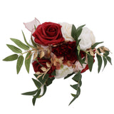 Wedding Bouquets Silk Plastic Realistic Romantic Hand Bouquet for Valentine's Day Party Church Burgundy And White In Australia - Darrahopens