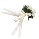 Wedding Bouquets Silk and Plastic Romantic Exquisite Comfortable Handle Beautiful Bridal Bouquet for Home Decoration Milky White