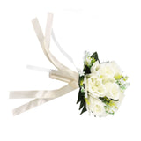 Wedding Bouquets Silk and Plastic Romantic Exquisite Comfortable Handle Beautiful Bridal Bouquet for Home Decoration Milky White