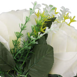 Wedding Bouquets Silk and Plastic Romantic Exquisite Comfortable Handle Beautiful Bridal Bouquet for Home Decoration Milky White