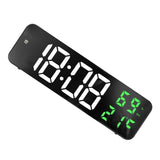 Mirror Large Digital LED Clock Home Electronic Alarm Clock Large Screen Plug in Clock Wall Mounted White and Green In Australia - Darrahopens