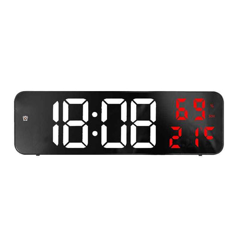 Mirror Large Digital LED Clock Home Electronic Alarm Clock Large Screen Plug in Clock Wall Mounted White and Red In Australia - Darrahopens