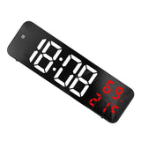 Mirror Large Digital LED Clock Home Electronic Alarm Clock Large Screen Plug in Clock Wall Mounted White and Red In Australia - Darrahopens