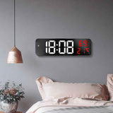 Mirror Large Digital LED Clock Home Electronic Alarm Clock Large Screen Plug in Clock Wall Mounted White and Red In Australia - Darrahopens