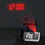 Projection Alarm Clock 360 Degree Flexible Adjust Creative LED Mirror Digital Clock with Temperature Display Power Off Memory White In Australia - Darrahopens