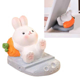 Cute Rabbit Cell Phone Stand Cartoon Resin Bunny Phone Holder Desk for Student Room Decoration Carrot In Australia - Darrahopens
