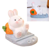 Cute Rabbit Cell Phone Stand Cartoon Resin Bunny Phone Holder Desk for Student Room Decoration Carrot In Australia - Darrahopens