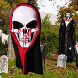Skull Mask Skeleton Scary Ghost Death High Elastic Breathable Unisex Halloween Role Playing Props for Party Type 3