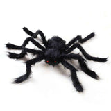 Giant Fake Spider Lifelike Halloween Posable Black Soft Hairy Fake Spiders Scary Decorations for Yard Home 90cm