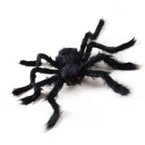 Giant Fake Spider Lifelike Halloween Posable Black Soft Hairy Fake Spiders Scary Decorations for Yard Home 90cm