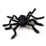 Giant Fake Spider Lifelike Halloween Posable Black Soft Hairy Fake Spiders Scary Decorations for Yard Home 90cm