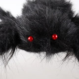 Giant Fake Spider Lifelike Halloween Posable Black Soft Hairy Fake Spiders Scary Decorations for Yard Home 90cm