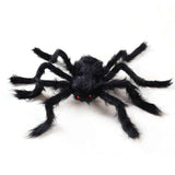 Giant Fake Spider Lifelike Halloween Posable Black Soft Hairy Fake Spiders Scary Decorations for Yard Home 200cm In Australia - Darrahopens