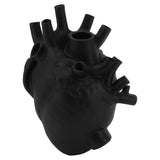 Heart Shaped Vase Decorative Modern Resin Exquisite Planter Pot for Home Office Bedroom Wedding Black In Australia - Darrahopens