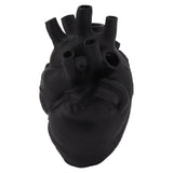 Heart Shaped Vase Decorative Modern Resin Exquisite Planter Pot for Home Office Bedroom Wedding Black