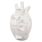 Heart Shaped Vase Decorative Modern Resin Exquisite Planter Pot for Home Office Bedroom Wedding White