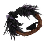 Halloween Wreath Bowknot Crow Garland Decoration Home Door Hallway Hanging Wreath In Australia - Darrahopens
