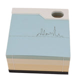3D Memo Pad Sticky Notes Paper Craft DIY Home Decoration Holiday Gifts with Storage Box