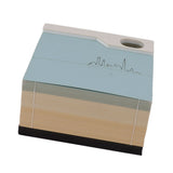 3D Memo Pad Sticky Notes Paper Craft DIY Home Decoration Holiday Gifts with Storage Box