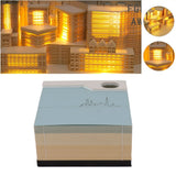 3D Memo Pad Sticky Notes Paper Craft DIY Home Decoration Holiday Gifts with Storage Box