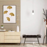 Ginkgo Biloba Hanging Decorations DIY Elegant Modern Fadeless Iron Metal Ginkgo Biloba Wall Art for Living Room Bedroom Dining Room Porch