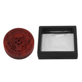 Magnetic Push Slider Stress Relief Handmade Rosewood Crafted Rotating Fidget Toys for ADHD Skull In Australia - Darrahopens