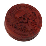Magnetic Push Slider Stress Relief Handmade Rosewood Crafted Rotating Fidget Toys for ADHD Skull