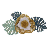 Iron Flower Wall Hanging Blue Modern Beautiful Metal Floral Wall Art Decor for Living Room Bedroom Dining Room In Australia - Darrahopens