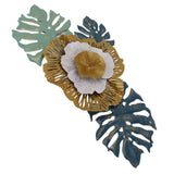 Iron Flower Wall Hanging Blue Modern Beautiful Metal Floral Wall Art Decor for Living Room Bedroom Dining Room In Australia - Darrahopens