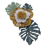 Iron Flower Wall Hanging Blue Modern Beautiful Metal Floral Wall Art Decor for Living Room Bedroom Dining Room In Australia - Darrahopens