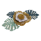 Iron Flower Wall Hanging Blue Modern Beautiful Metal Floral Wall Art Decor for Living Room Bedroom Dining Room In Australia - Darrahopens