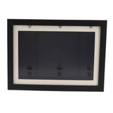 Kids Art Frame Density Board PS Magnetic Front Opening Changeable Artwork Display Frame Holds 50PCS Pictures for Crafts Drawing Schoolwork Black